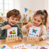 BrainyKids – Logique & Amusant – Jeu de cartes éducatif en bois