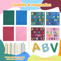 Thumbnail for BrainyKids – Éducatif et sensoriel – Tableau d'activités en silicone avec des lettres