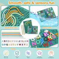 Thumbnail for BrainyKids – Éducatif et sensoriel – Tableau d'activités en silicone avec des lettres