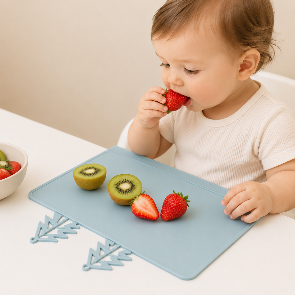 BabySafe – Pratique et hygiénique – Set de table en silicone à rebord surélevé