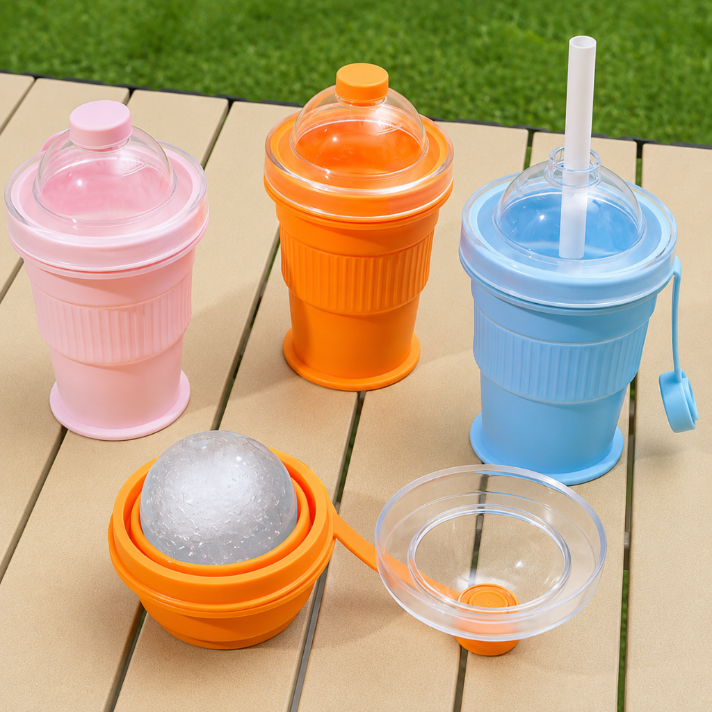 FlexiCup – Pratique et portable – Gobelet pliable en silicone