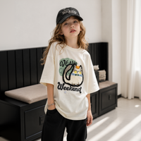 Thumbnail for FunPaws – Ludique et élégant – T-shirt oversize à imprimé chat