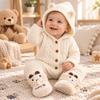 SoftKnit – Chaleureux et mignon – Combinaison à capuche en tricot pour bébé