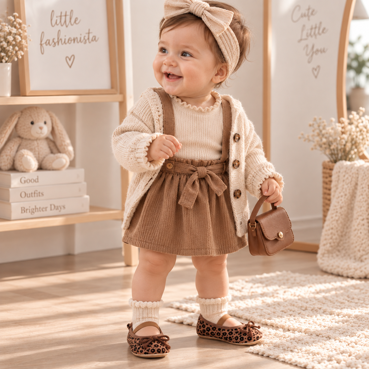 TinyStyle – Mignonnes et élégantes – Chaussures pour bébés filles à imprimé léopard