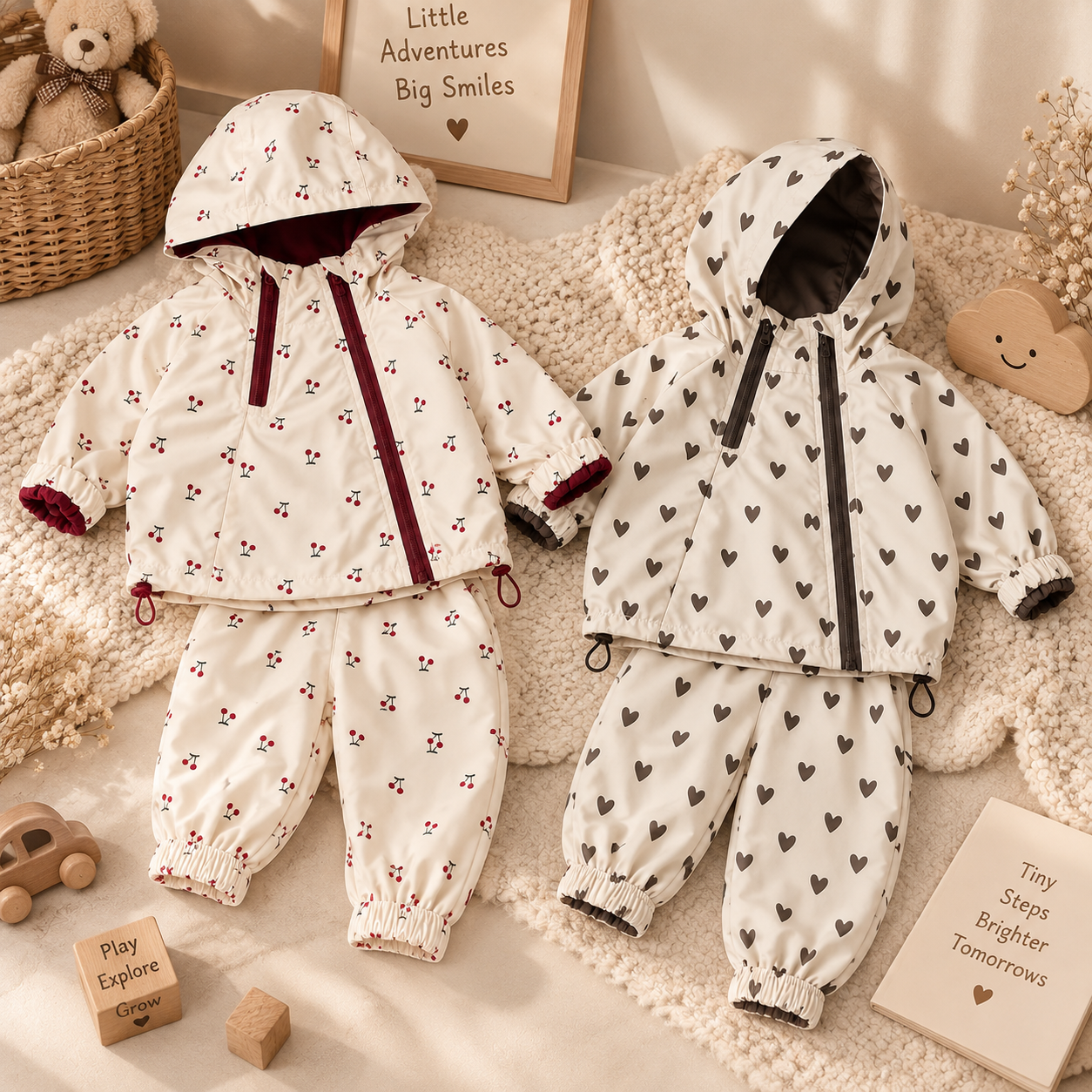 SoftBreeze – Coupe-vent et confortable – Ensemble 2 pièces pour enfant : veste et pantalon