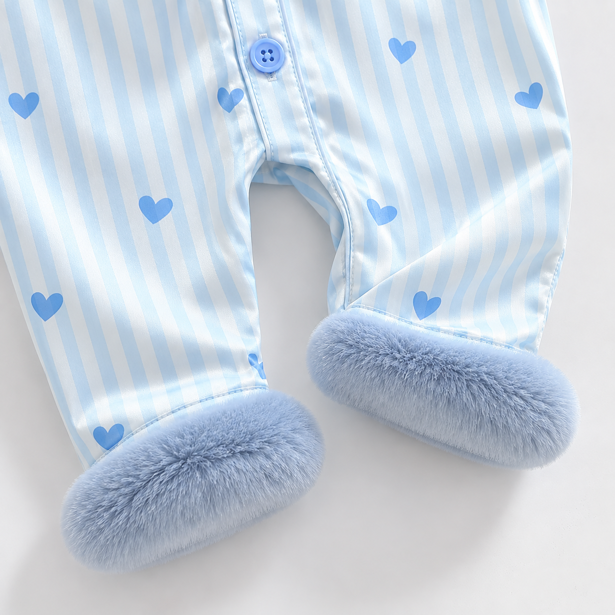 TinyLove – Doux et chaud – Combinaison pour bébé à imprimé cœurs et détails en peluche