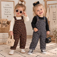 Thumbnail for LeopardChic – Tendance et confortable – Salopette pour fille à imprimé léopard