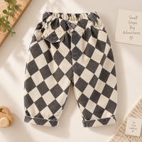 Thumbnail for RetroBloom – Confortable et ludique – Pantalon pour enfant à motif argyle
