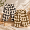 RetroBloom – Confortable et ludique – Pantalon pour enfant à motif argyle
