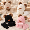 CozyPom – Chaud et doux - Ensemble d'hiver comprenant un bonnet, une écharpe et des gants
