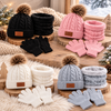 CozyPom – Chaud et doux - Ensemble d'hiver comprenant un bonnet, une écharpe et des gants