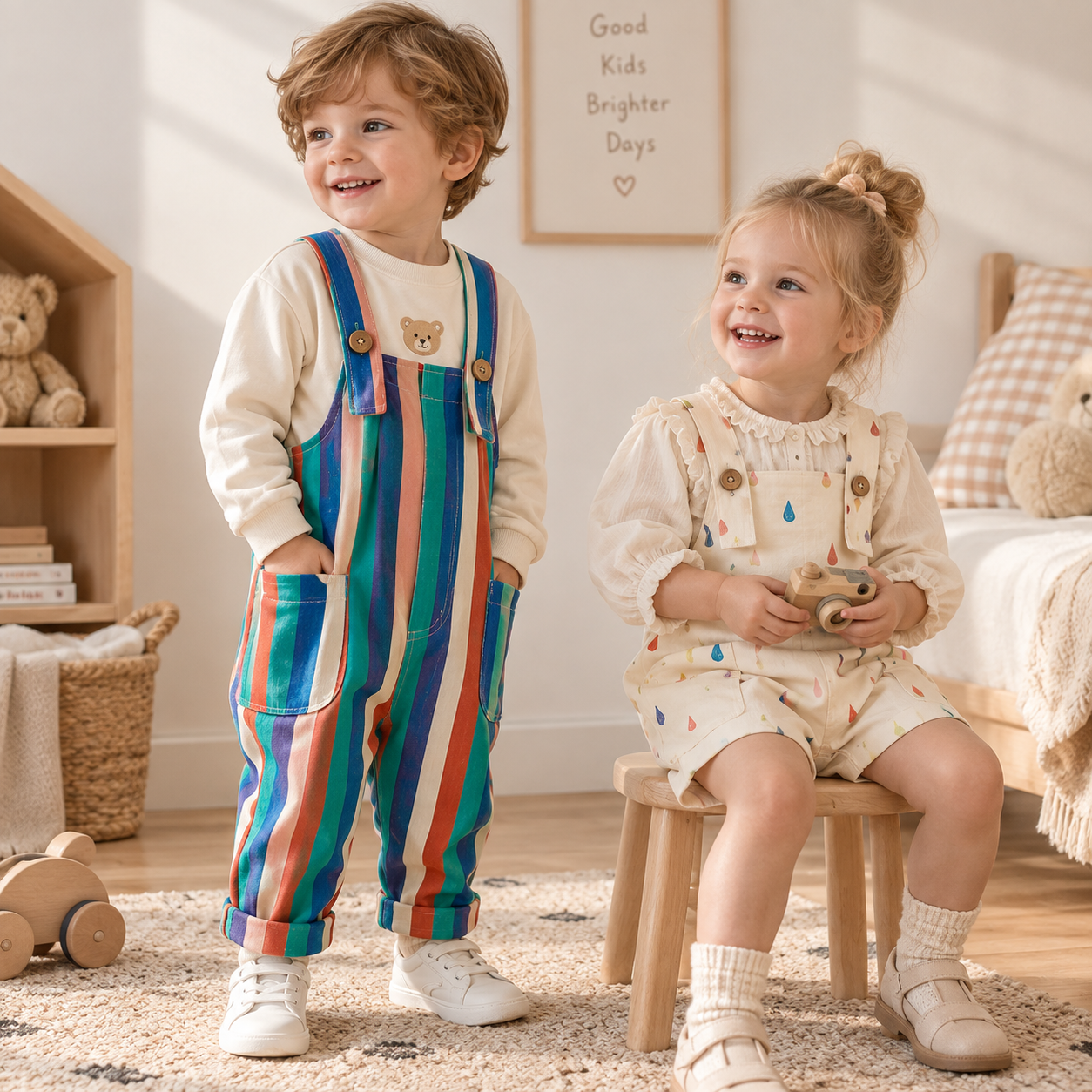 TinyStyle – Ludique et confortable – Salopette pour enfant à motifs