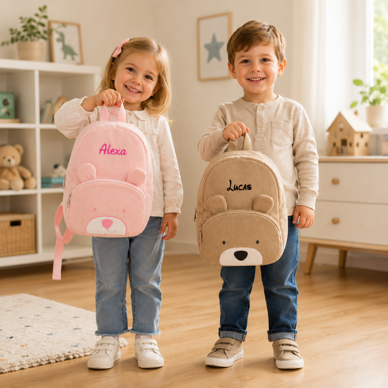 MyLittleBag – Personnalisé et mignon – Sac à dos pour enfant personnalisé avec prénom et motif d'animaux
