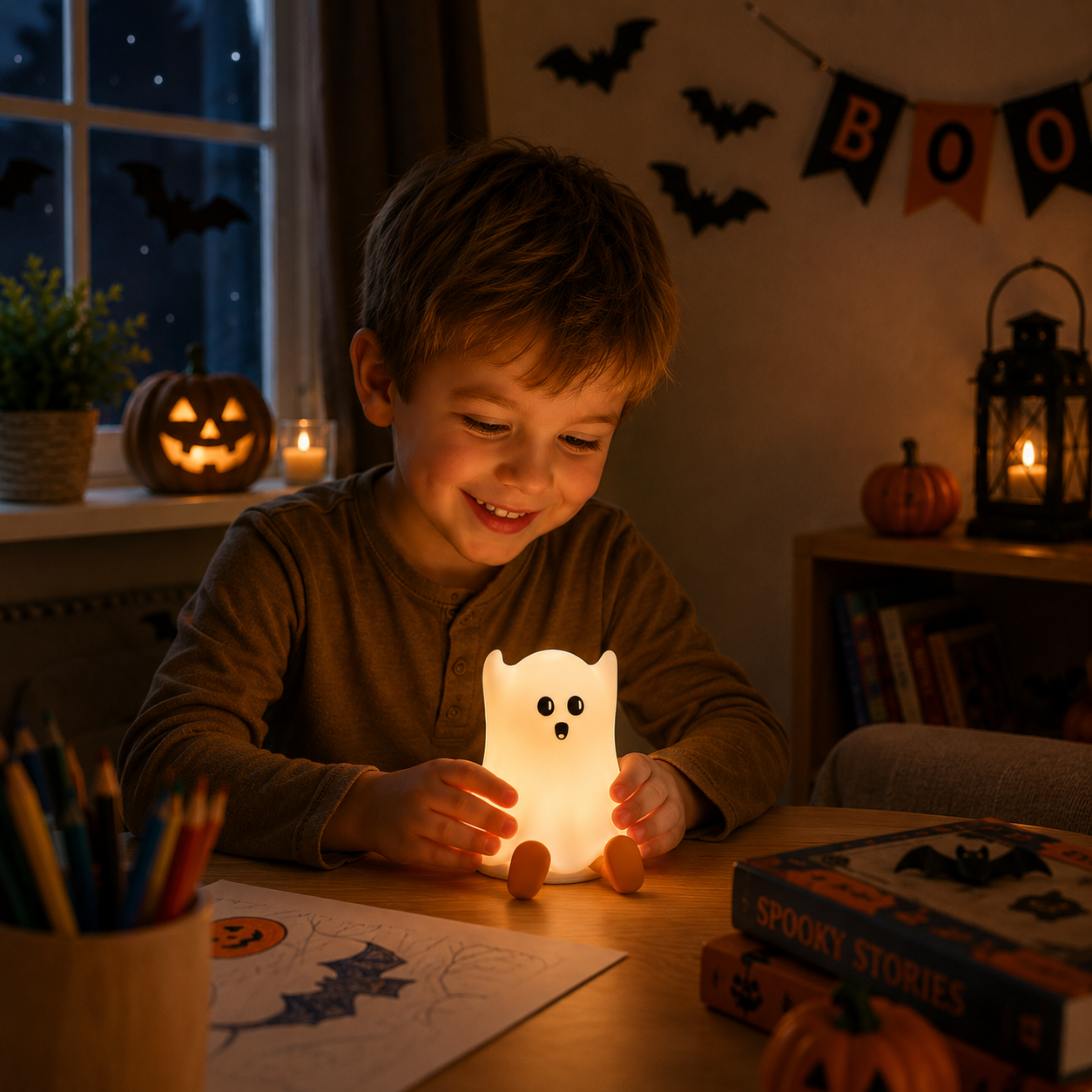 SpookyLamp – Mignon et plein de charme – Veilleuse d'Halloween