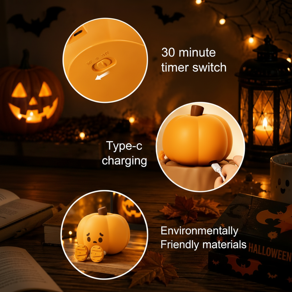SpookyLamp – Mignon et plein de charme – Veilleuse d'Halloween