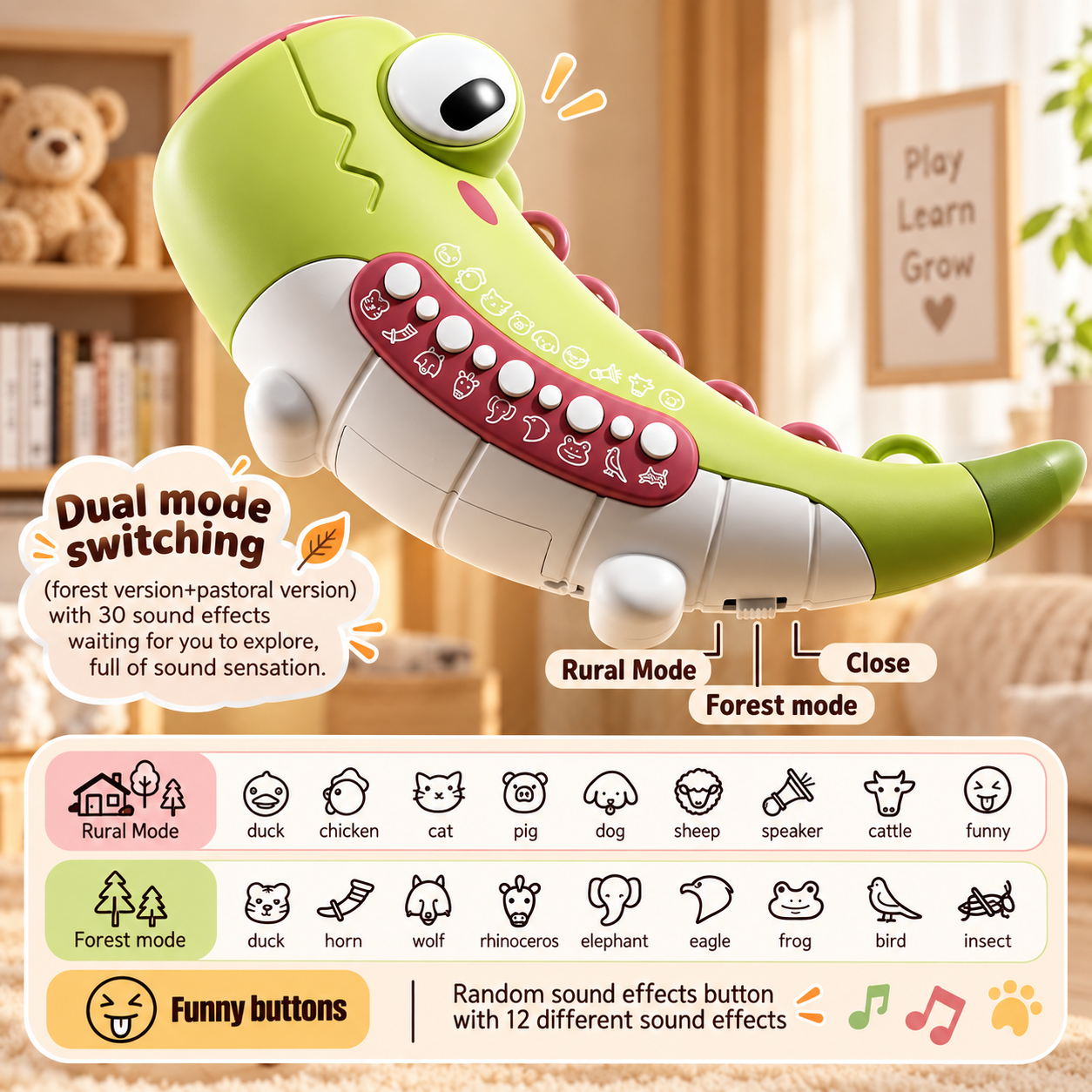 HappyHorn – Ludique et musical – Jouets émettant des cris d'animaux