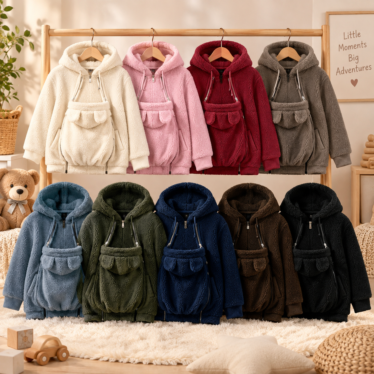 MamaNest – Chaud et pratique – Veste 2 en 1 pour maman et bébé