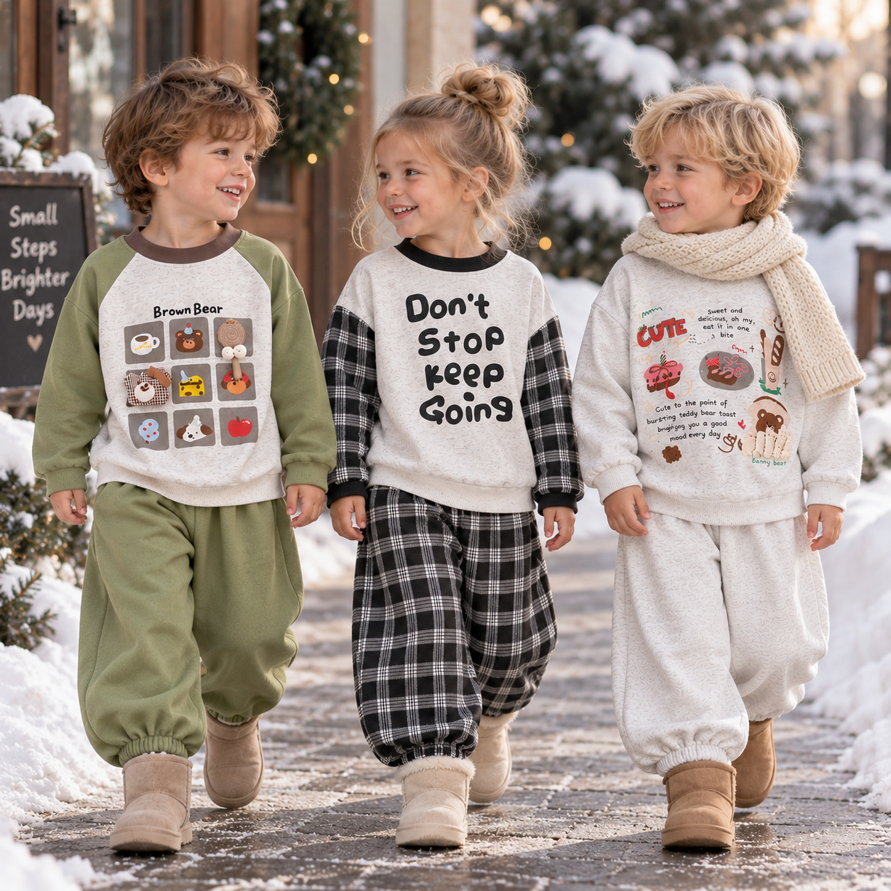 MiniBuddy – Doux et pratique – Ensemble de pulls à manches longues pour enfants