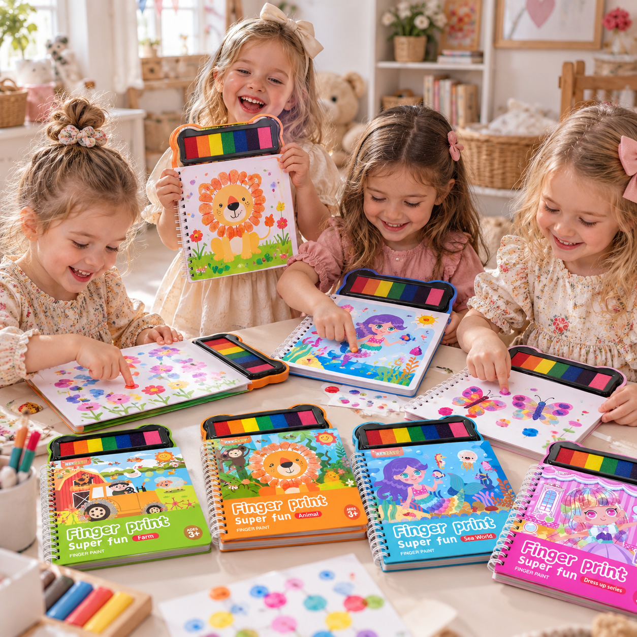 FingerArt – Créatif et coloré – Livre de peinture au doigt pour enfants