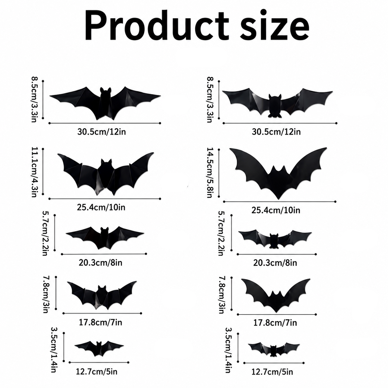SpookyGlow – Effrayant et plein d'ambiance – Décoration murale LED « chauve-souris d'Halloween »