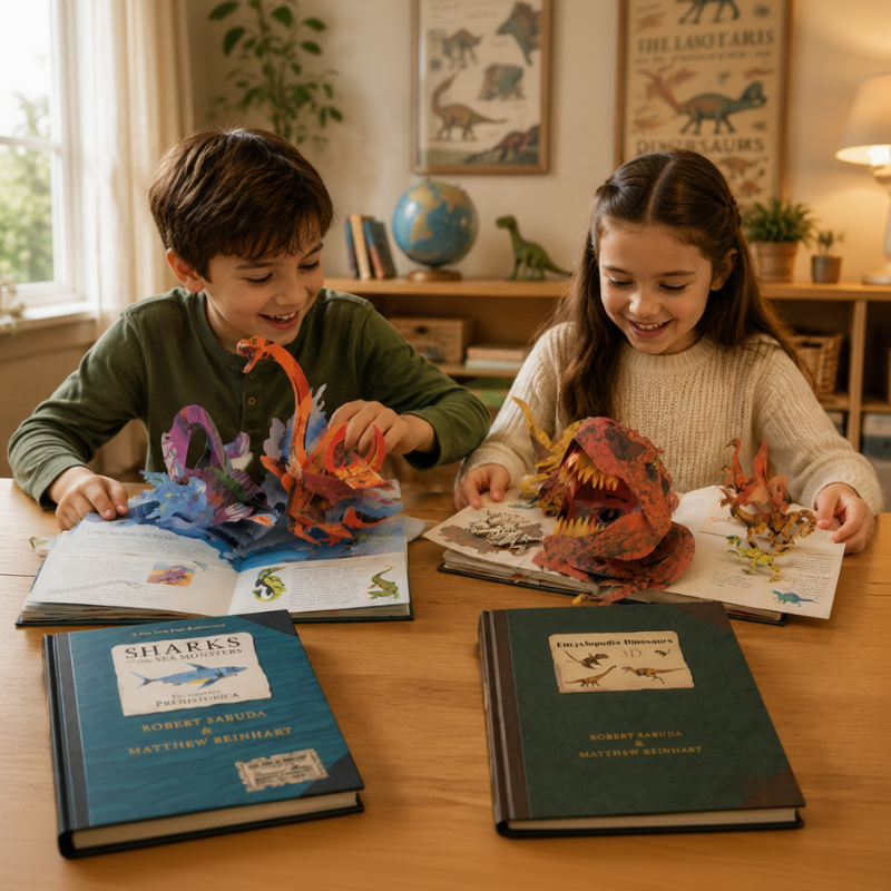 JurassicKids – Passionnant et éducatif – Encyclopédie des dinosaures en 3D : livre pop-up