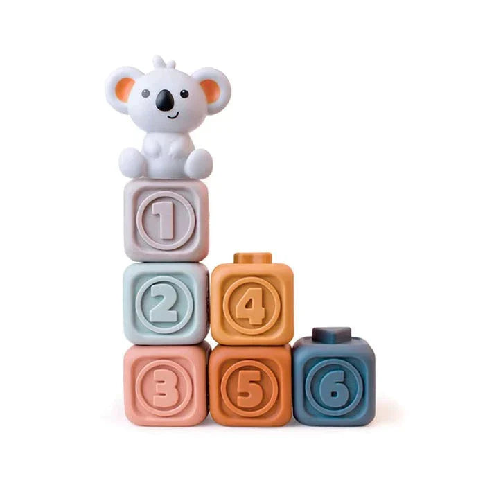 Koala Cubes™ - Tour à empiler - Jouets à mâcher pour bébés