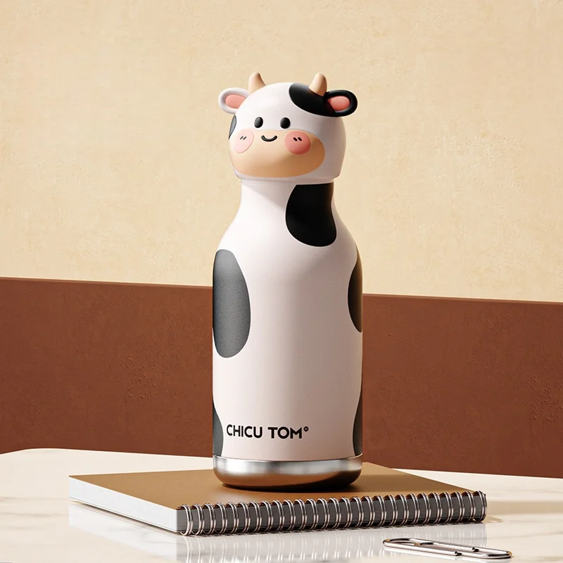 AnimalSip – Mignon et pratique – Gourde isotherme en acier inoxydable pour enfants avec motif d'animaux