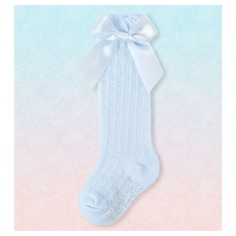 LittleCharm – Douces et élégantes – Mi-bas à nœud pour filles