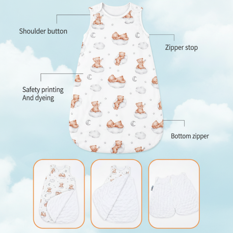 LittleDreams – Doux et respirant – Sac de couchage pour bébé sans manches