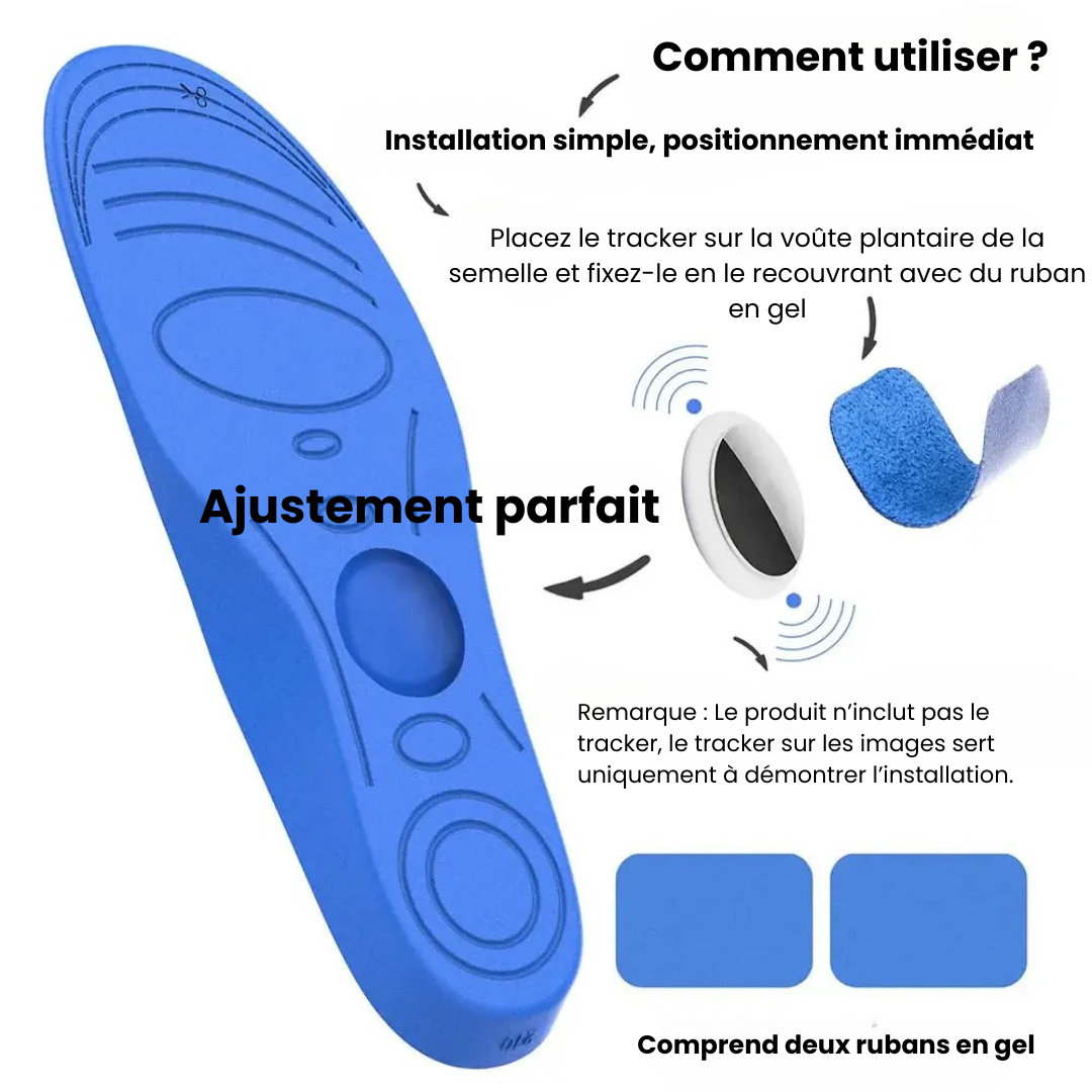 SafeSteps – Tranquillité d'esprit pour les déplacements - Semelle Airtag