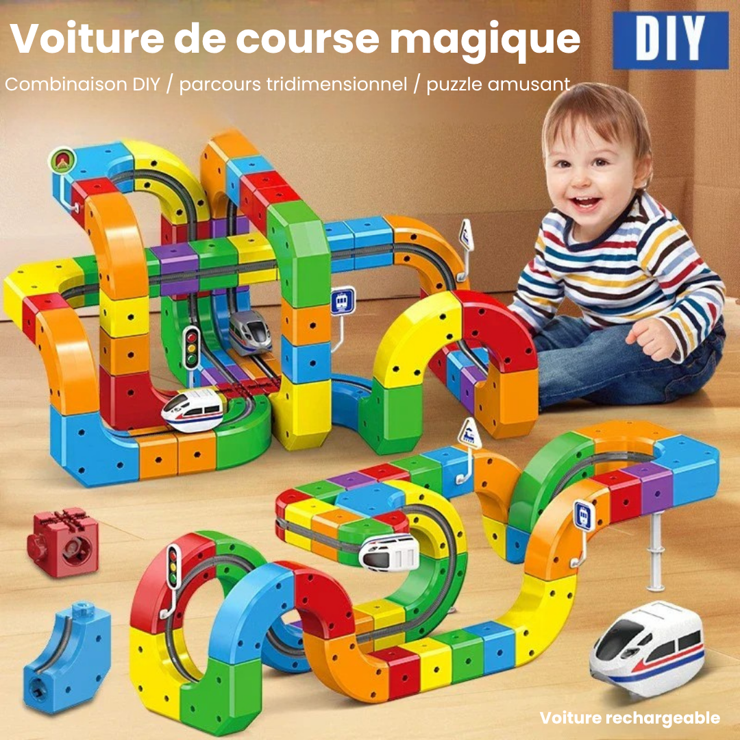 DIY Cube Track – Créatif & Actif – Circuit de train créatif à monter soi-même