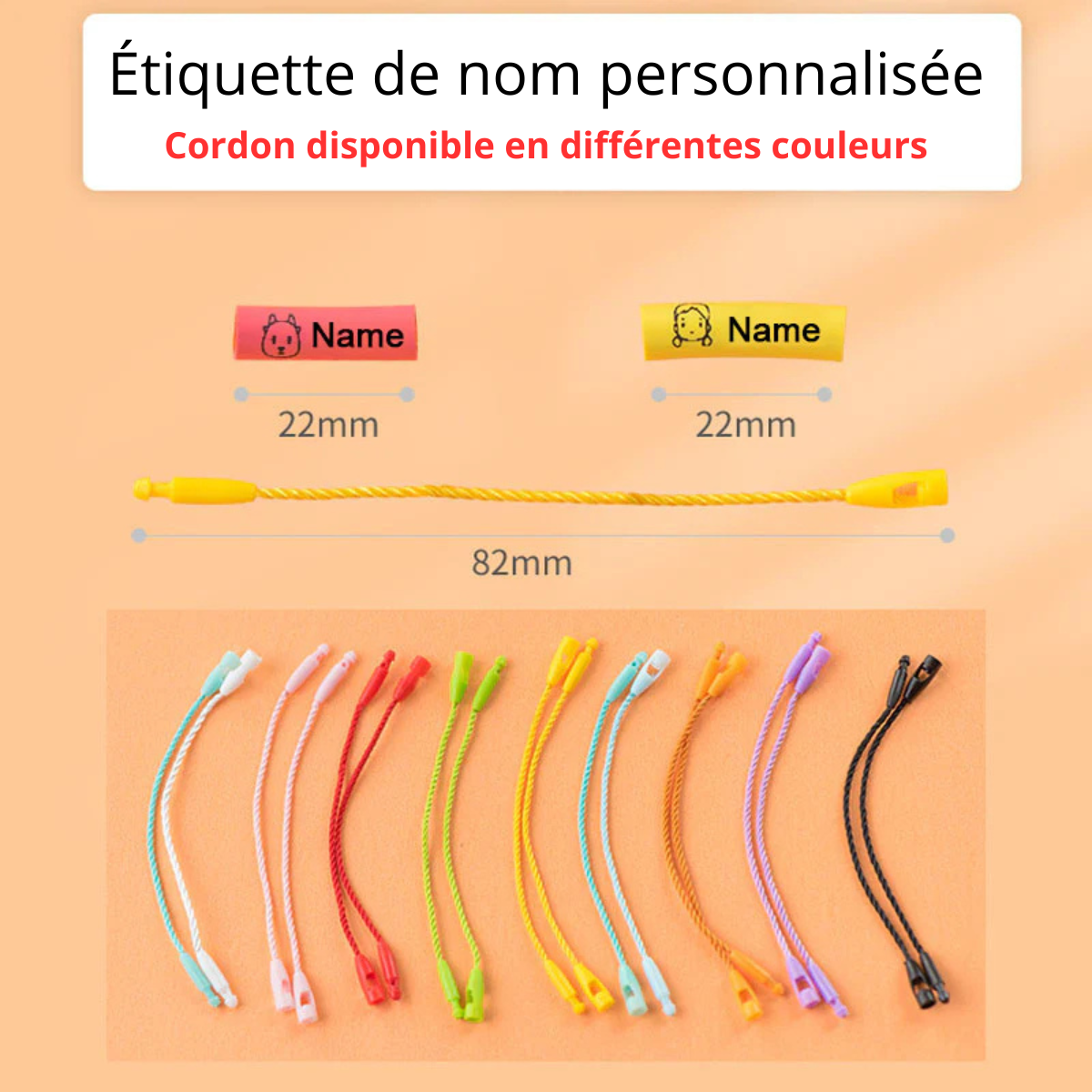 TagBuddy – Sûr et personnel – Étiquette nominative personnalisée