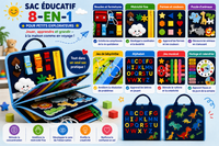 Thumbnail for 7-in-1 Busy Board – Motricité et apprentissage – Tableau d'activités