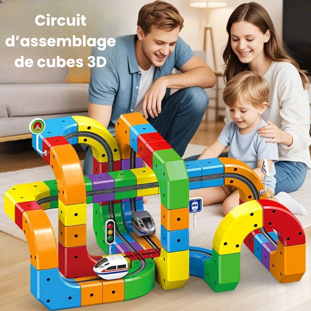 DIY Cube Track – Créatif & Actif – Circuit de train créatif à monter soi-même