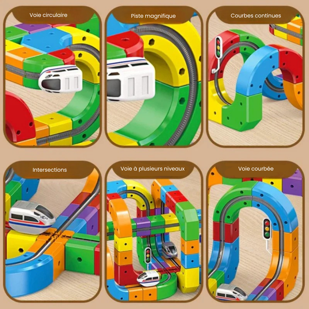 DIY Cube Track – Créatif & Actif – Circuit de train créatif à monter soi-même