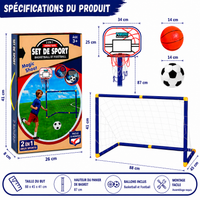 Thumbnail for Kids Ball Games - Double plaisir de jeu - Set de jouets football et basket-ball
