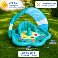 Thumbnail for SplashPlay – Sécurité et plaisir – Piscine pour bébés avec pare-soleil