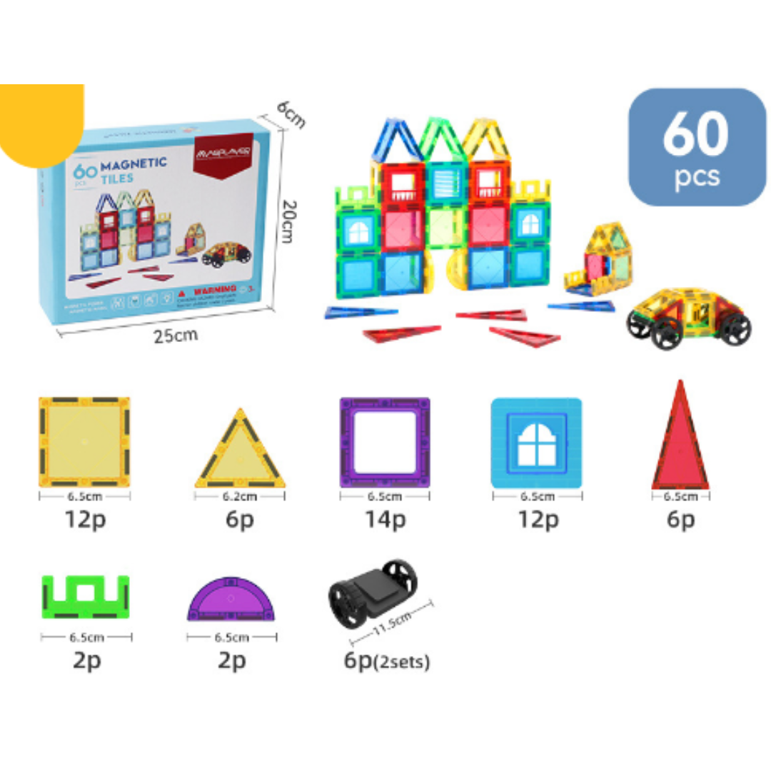 Magnet Toys™ - Développement de la créativité - Tuiles magnétiques