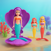 AquaWhirl – La magie de la natation - Sirène en coquillage