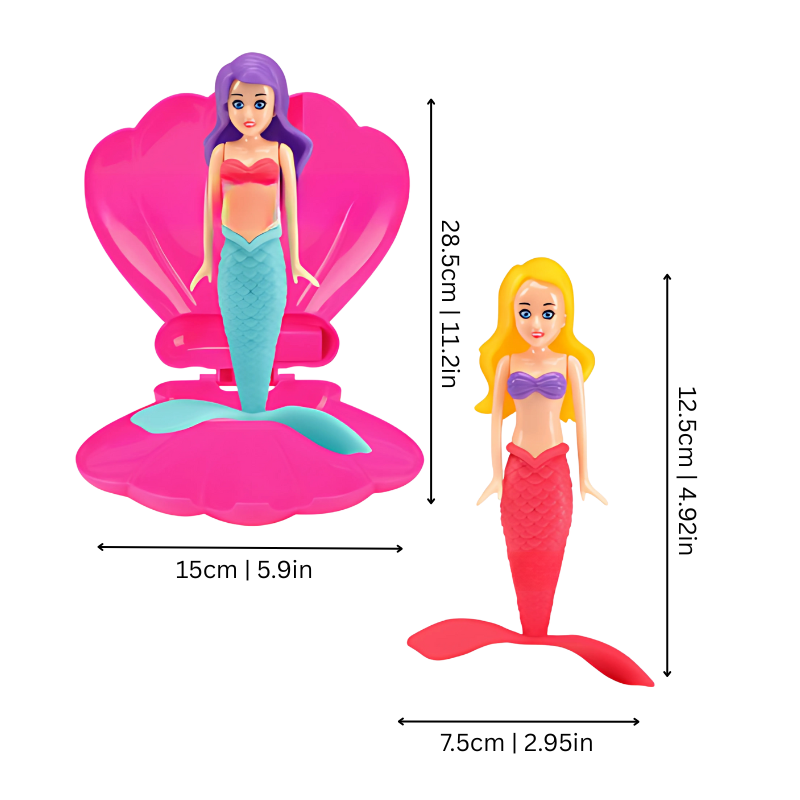 AquaWhirl – La magie de la natation - Sirène en coquillage
