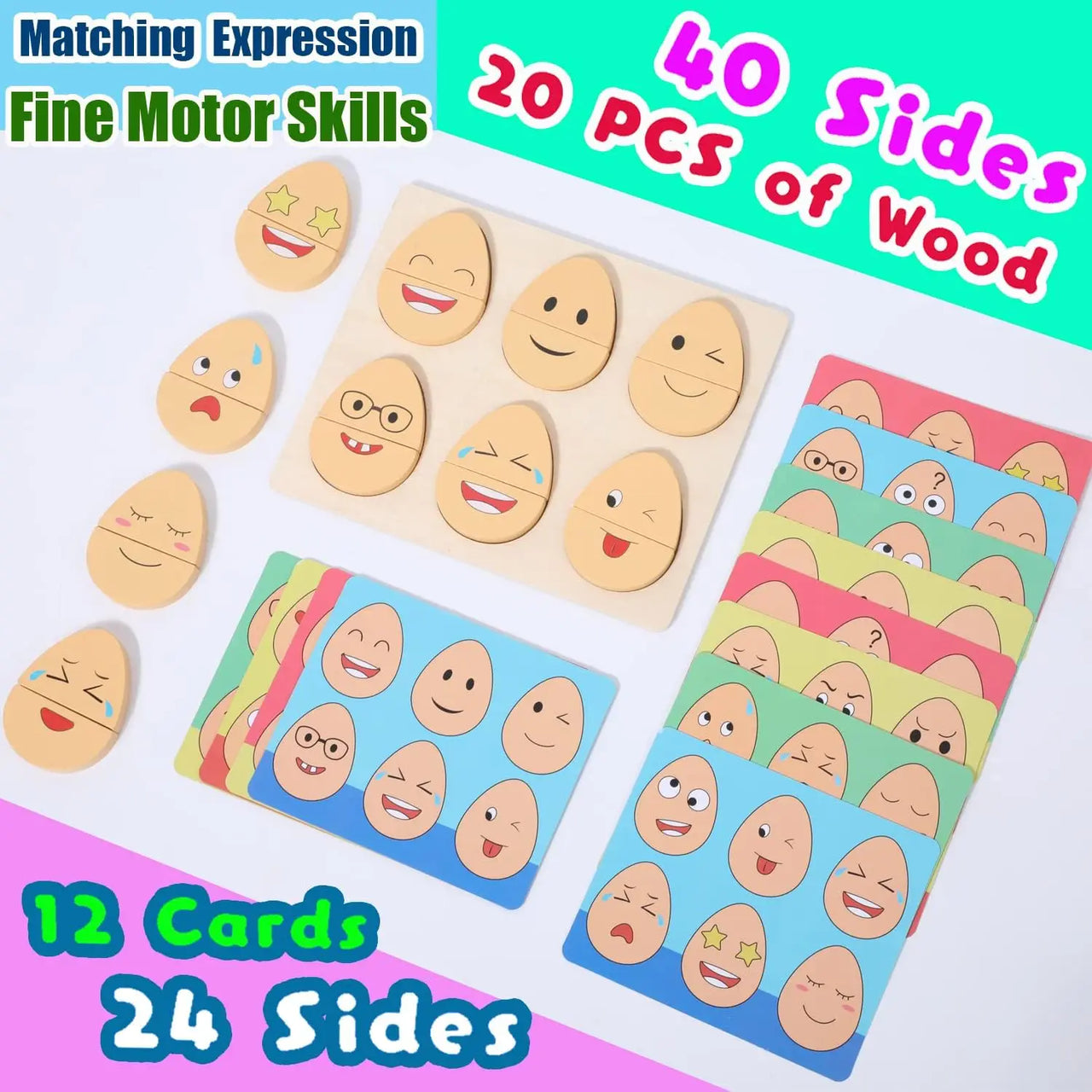 Woods™ - Expressions Oeufs - Jeu d'apprentissage interactif