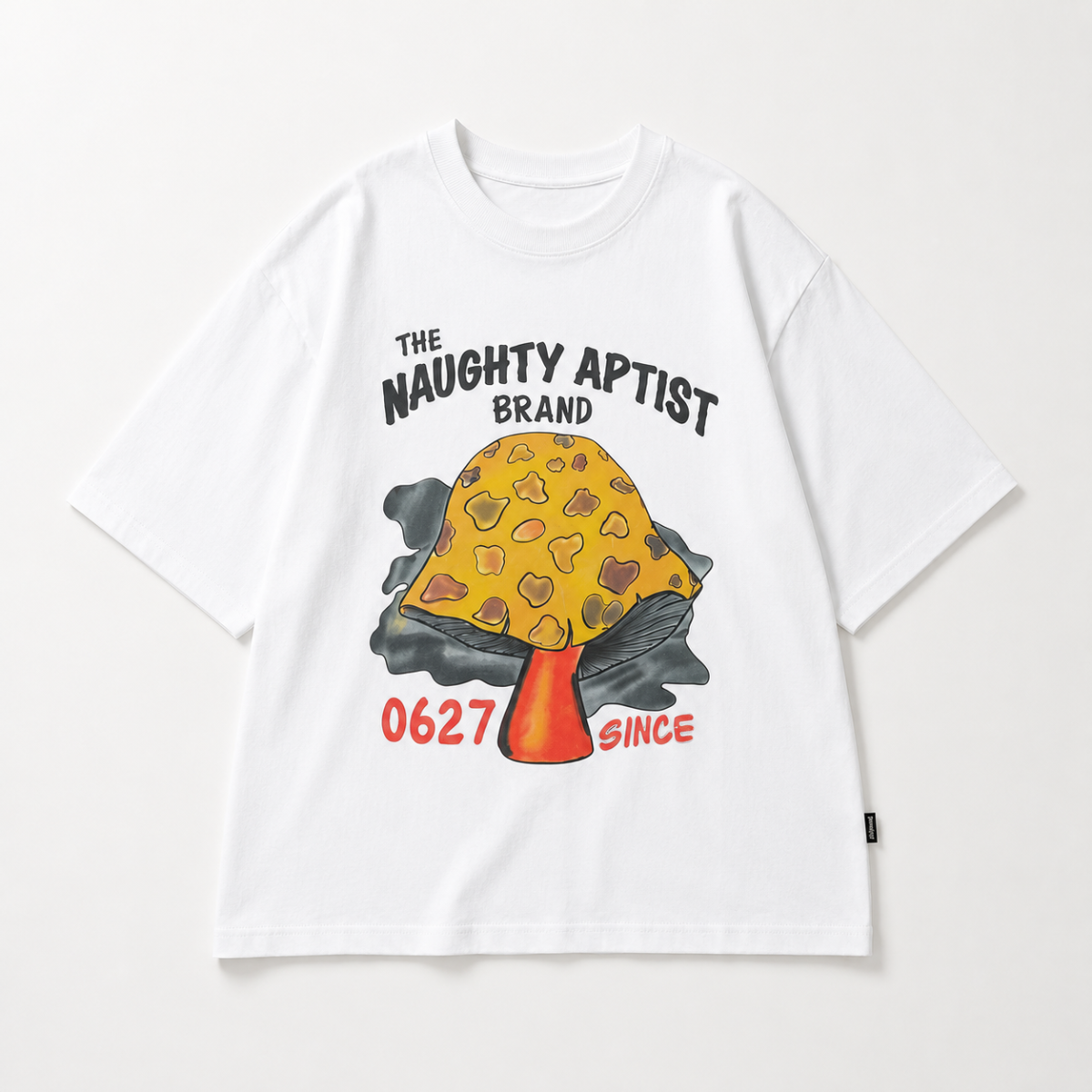 MushroomPlay – Casual & Streetwear – T-shirt oversize à imprimé champignons