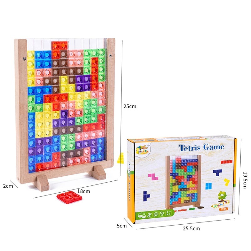 Woods™ - Plateau de puzzle Tetris 3D