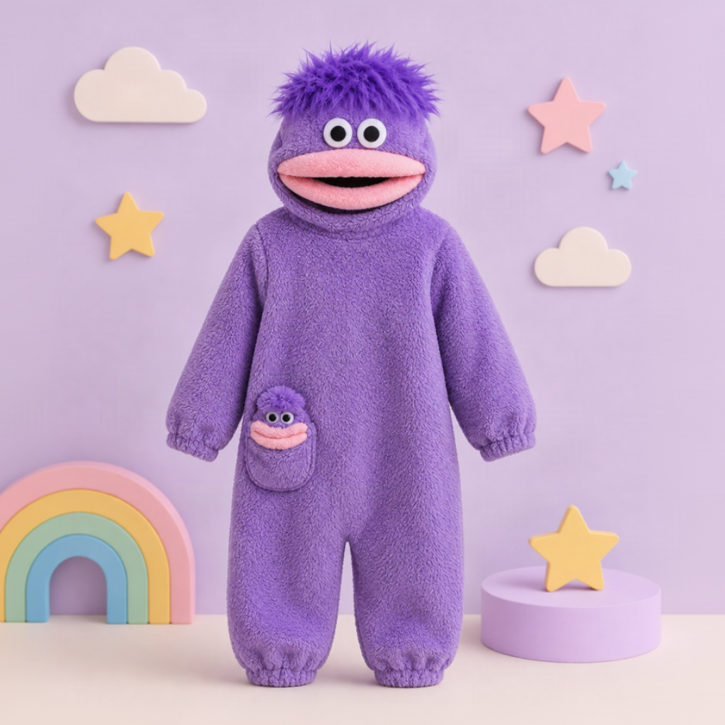 LittleMonster – Confortable et mignon – Combinaison pour enfant avec un motif de monstre rigolo