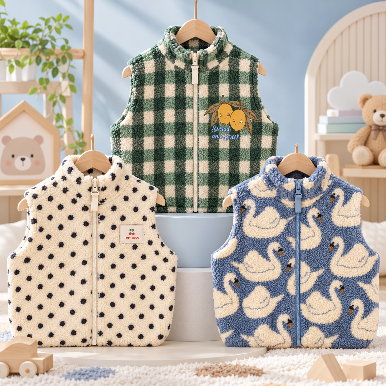 TinyWarm – Douillet et confortable – Gilet en peluche pour enfant