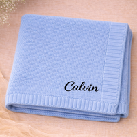 Thumbnail for Personalized Baby Blanket – Douce et unique – Couverture en coton personnalisée et brodée