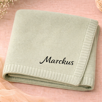 Thumbnail for Personalized Baby Blanket – Douce et unique – Couverture en coton personnalisée et brodée