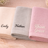 Personalized Baby Blanket – Douce et unique – Couverture en coton personnalisée et brodée