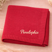 Thumbnail for Personalized Baby Blanket – Douce et unique – Couverture en coton personnalisée et brodée