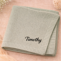 Thumbnail for Personalized Baby Blanket – Douce et unique – Couverture en coton personnalisée et brodée
